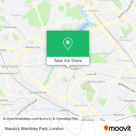 Nando's Wembley Park map