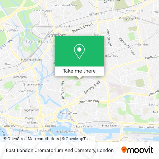 East London Crematorium And Cemetery map