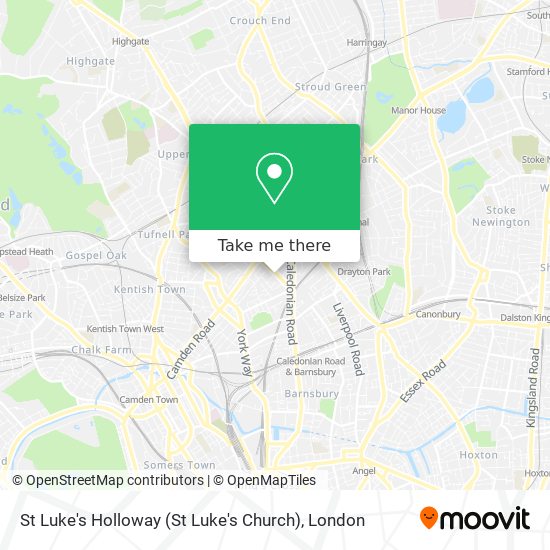 St Luke's Holloway map