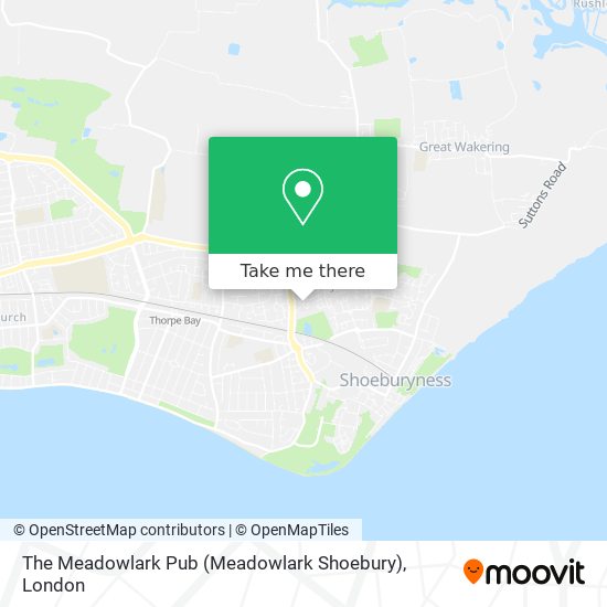 The Meadowlark Pub (Meadowlark Shoebury) map