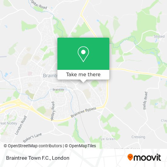 Braintree Town F.C. map