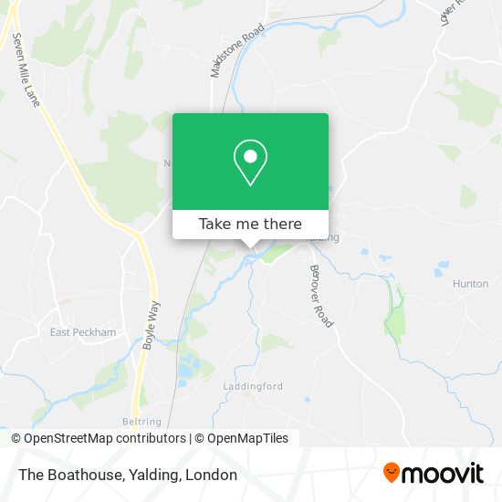 The Boathouse, Yalding map