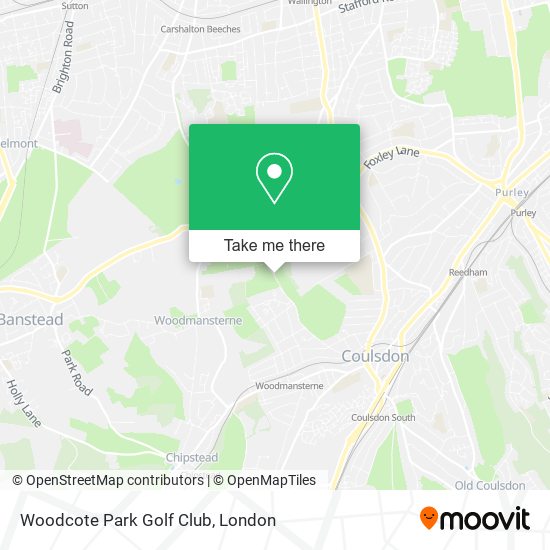Woodcote Park Golf Club map