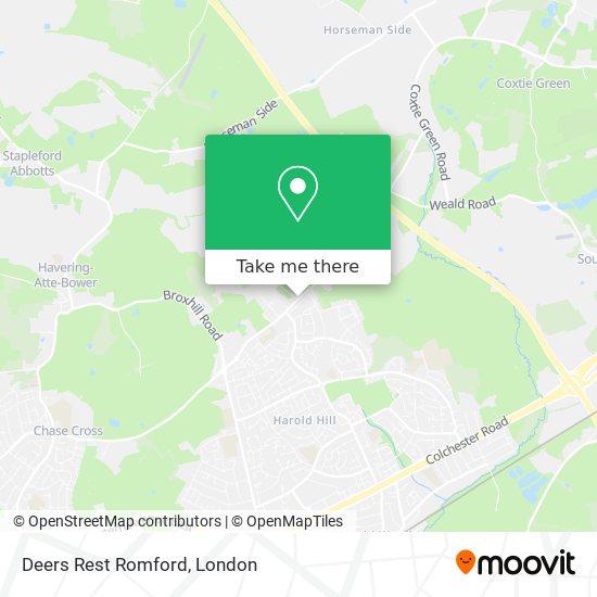 Deers Rest Romford map