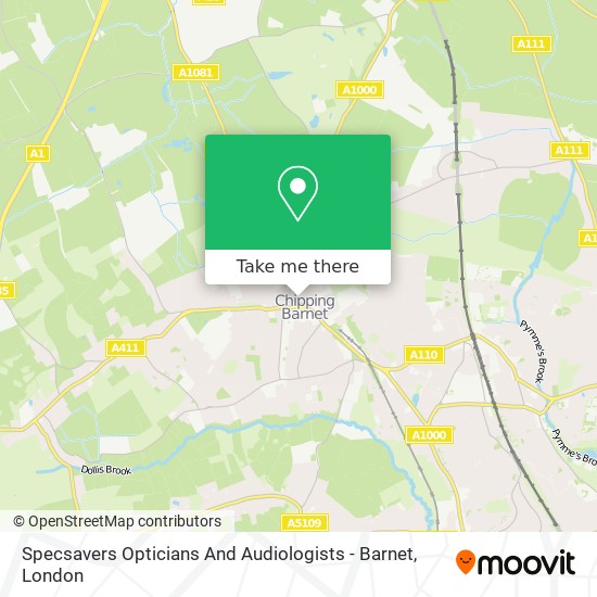 Specsavers Opticians And Audiologists - Barnet map