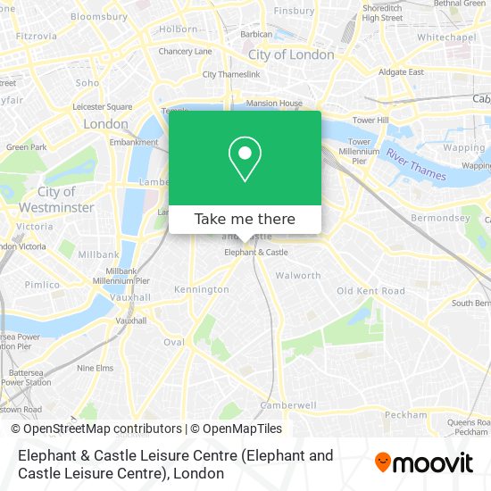 Elephant & Castle Leisure Centre map