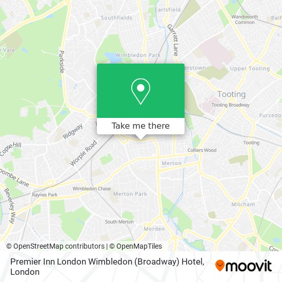 Premier Inn London Wimbledon (Broadway) Hotel map