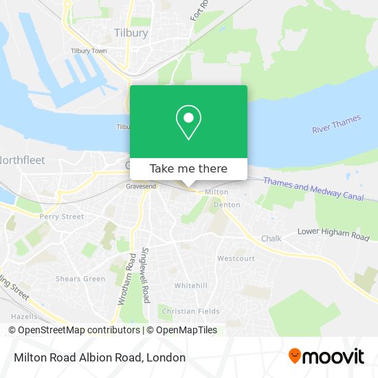 Milton Road Albion Road map