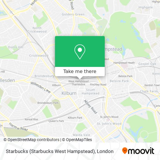 Starbucks (Starbucks West Hampstead) map