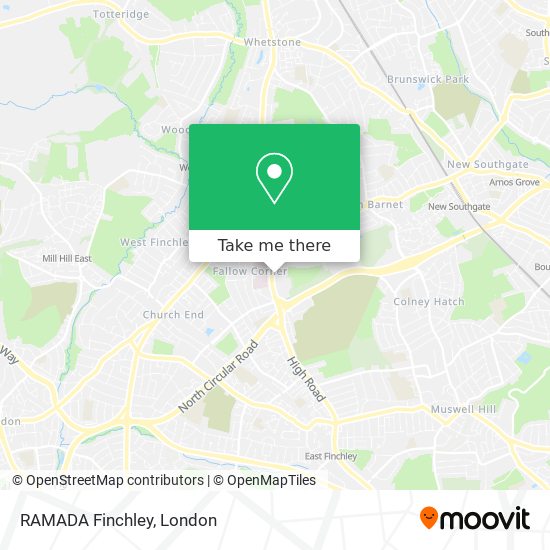 RAMADA Finchley map