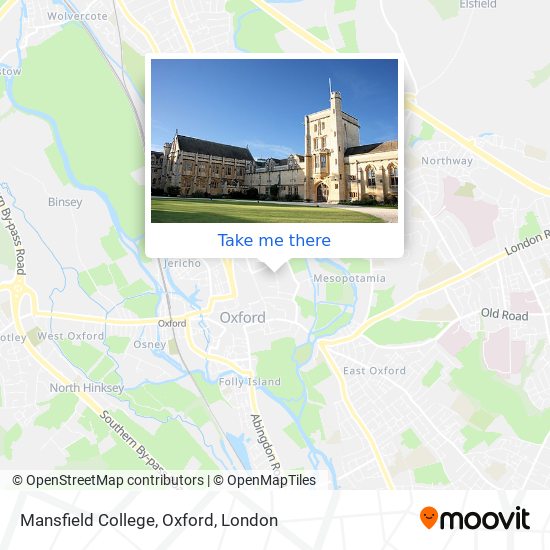 Mansfield College, Oxford map