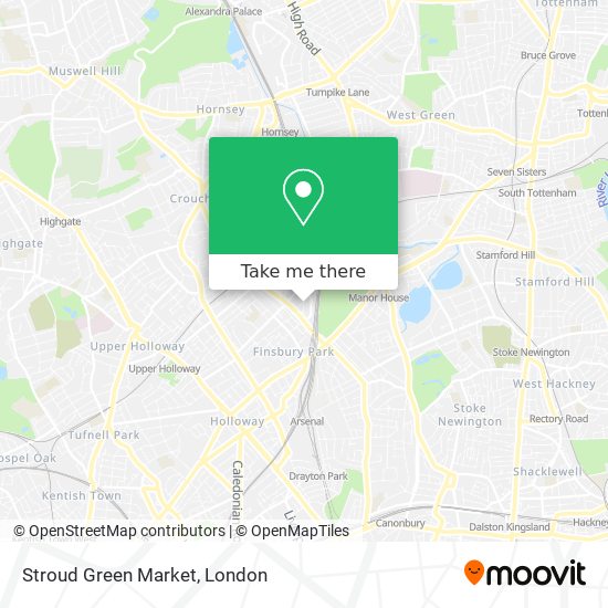 Stroud Green Market map