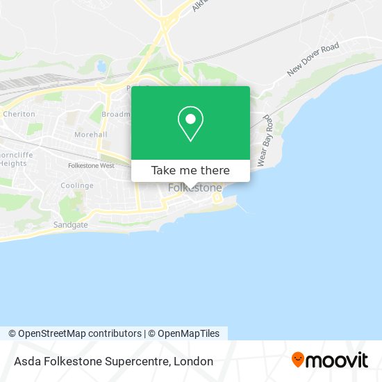 Asda Folkestone Supercentre map