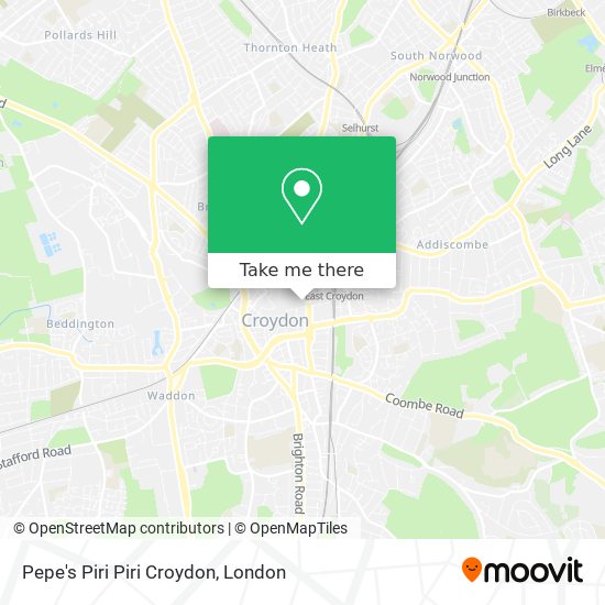 Pepe's Piri Piri Croydon map
