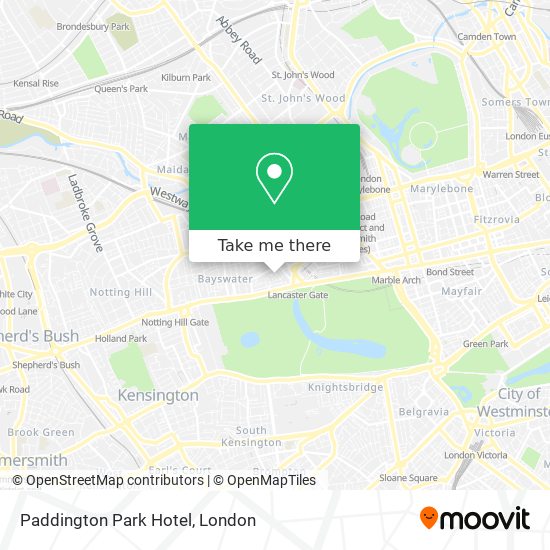Paddington Park Hotel map