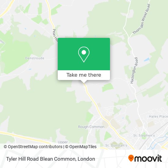 Tyler Hill Road Blean Common map