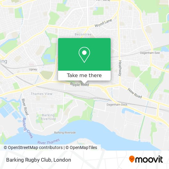 Barking Rugby Club map