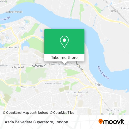 Asda Belvedere Superstore map