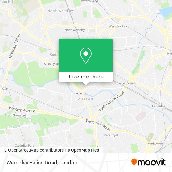 Wembley Ealing Road map