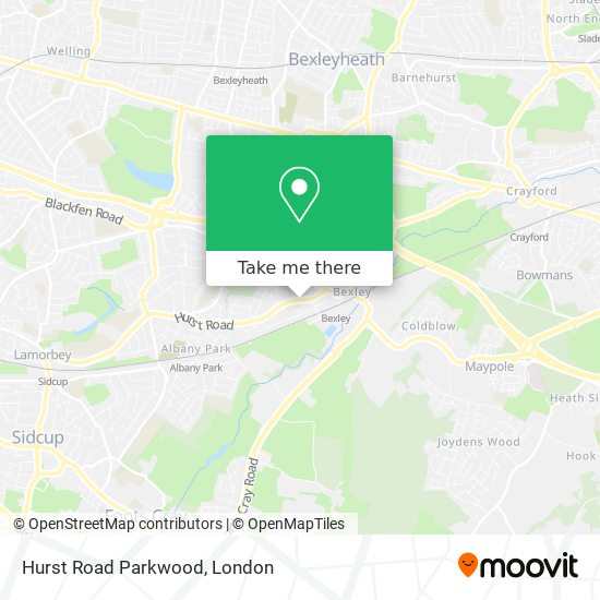 Hurst Road Parkwood map