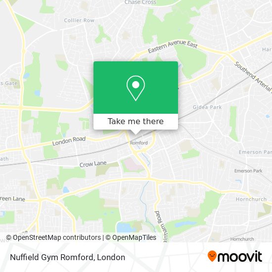 Nuffield Gym Romford map