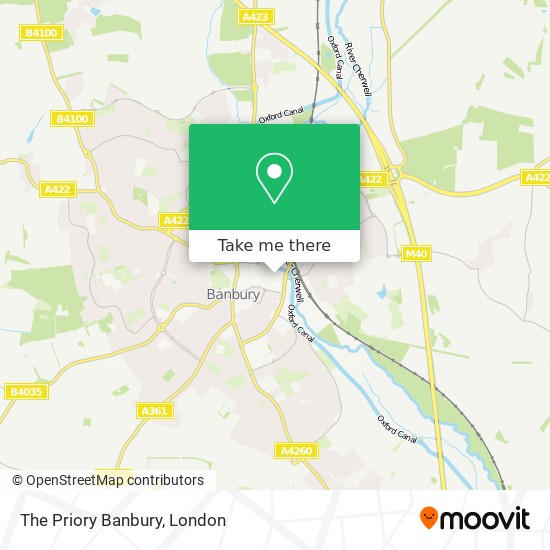 The Priory Banbury map