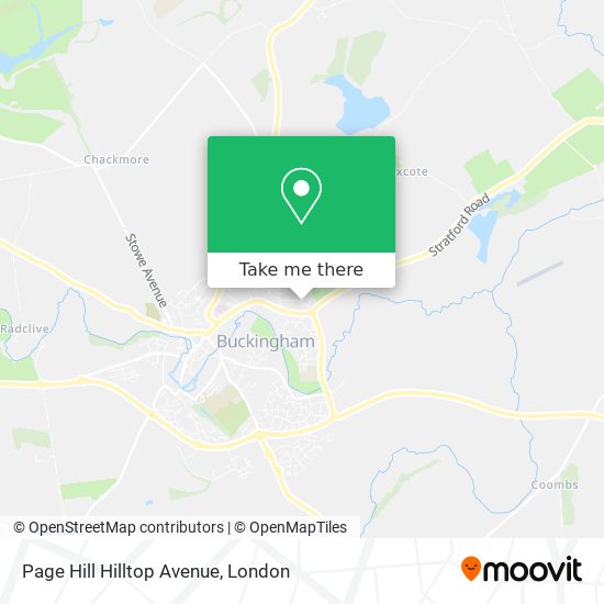 Page Hill Hilltop Avenue map
