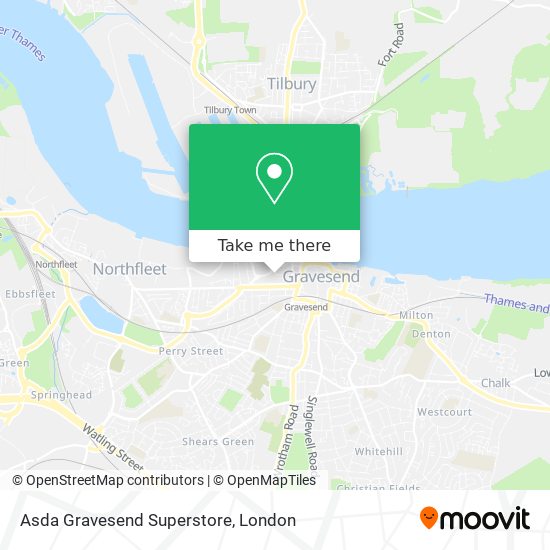 Asda Gravesend Superstore map