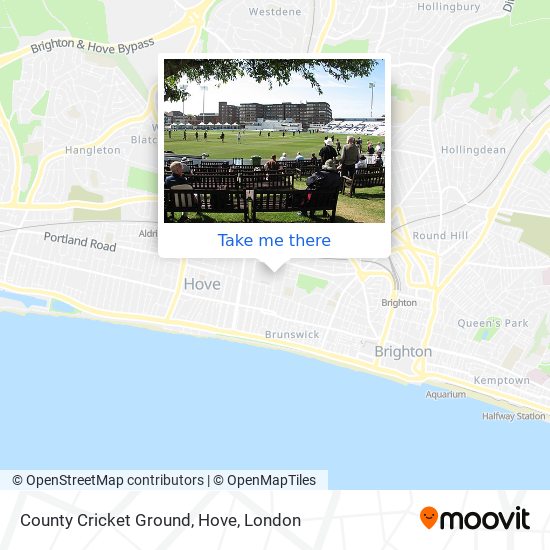 County Cricket Ground, Hove map