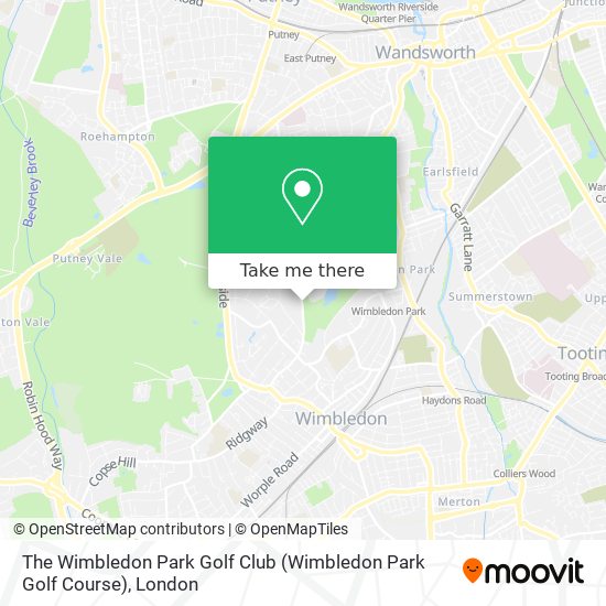 The Wimbledon Park Golf Club (Wimbledon Park Golf Course) map