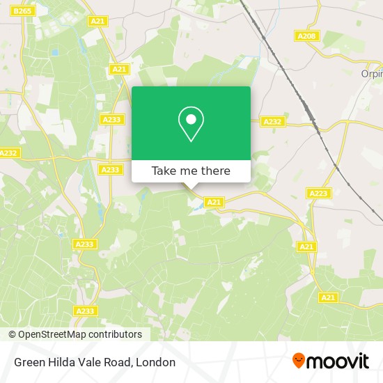 Green Hilda Vale Road map
