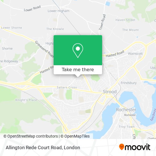 Allington Rede Court Road map