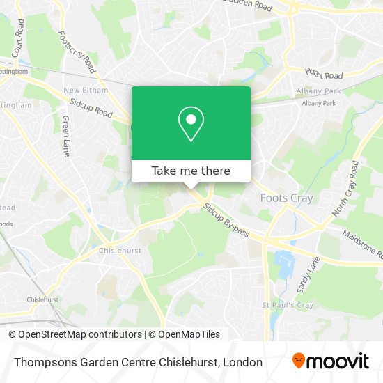 Thompsons Garden Centre Chislehurst map
