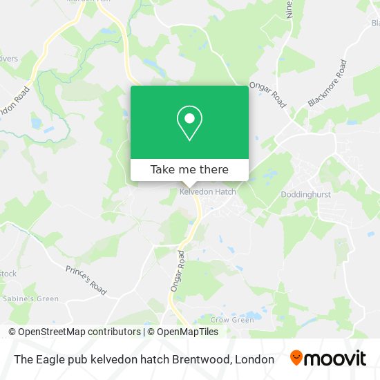 The Eagle pub kelvedon hatch Brentwood map