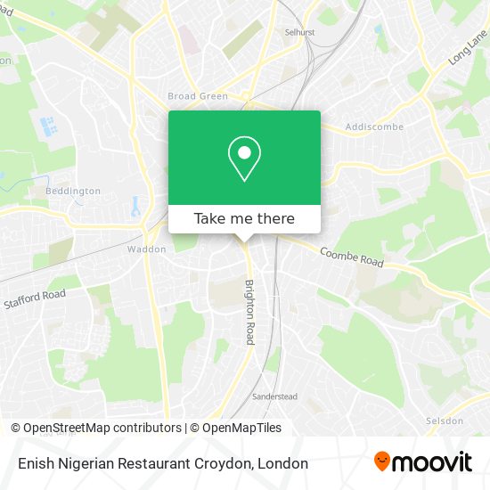 Enish Nigerian Restaurant Croydon map