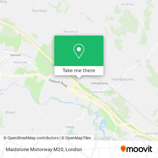 Maidstone Motorway M20 map
