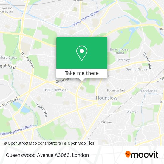 Queenswood Avenue A3063 map