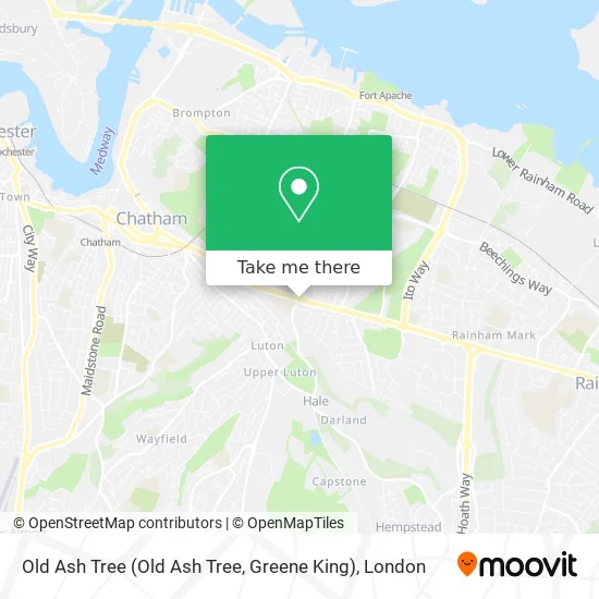 Old Ash Tree (Old Ash Tree, Greene King) map