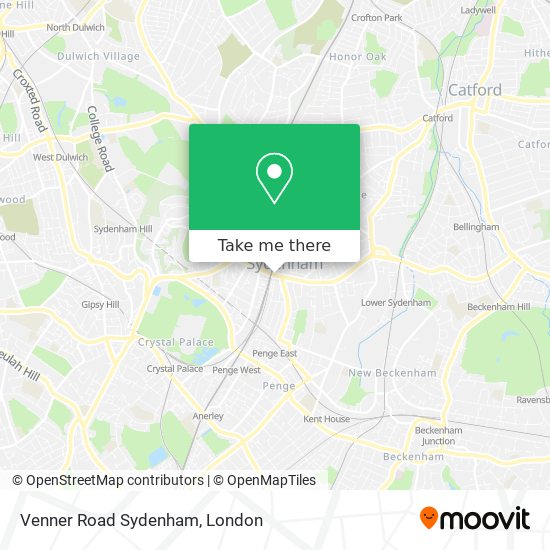 Venner Road Sydenham map