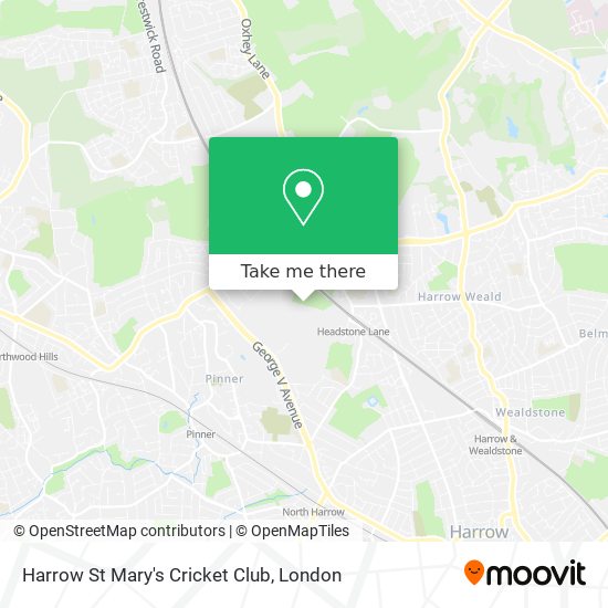 Harrow St Mary's Cricket Club map