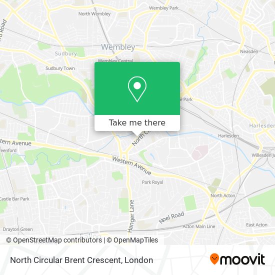 North Circular Brent Crescent map