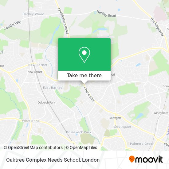 Oaktree Complex Needs School map