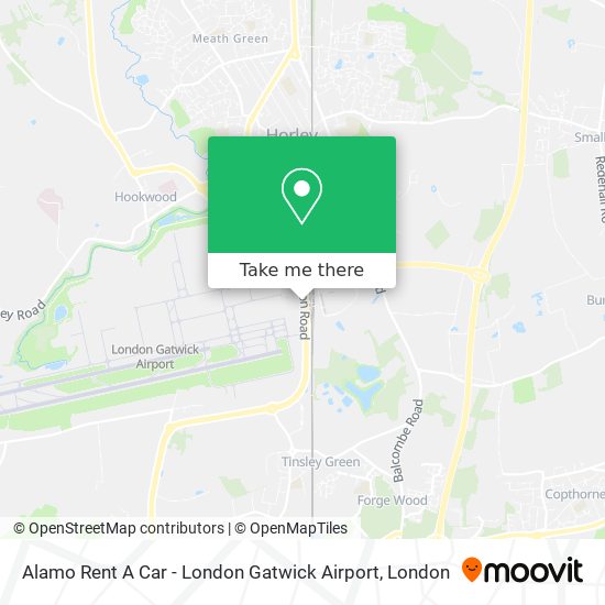 Alamo Rent A Car - London Gatwick Airport map