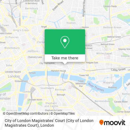 City of London Magistrates' Court map