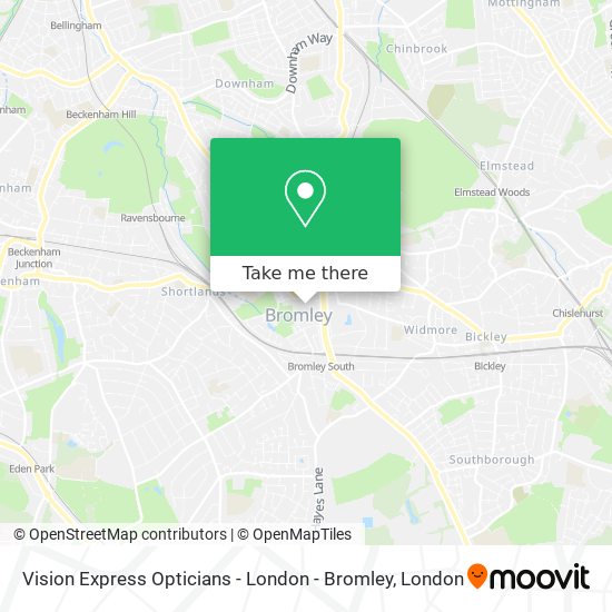 Vision Express Opticians - London - Bromley map