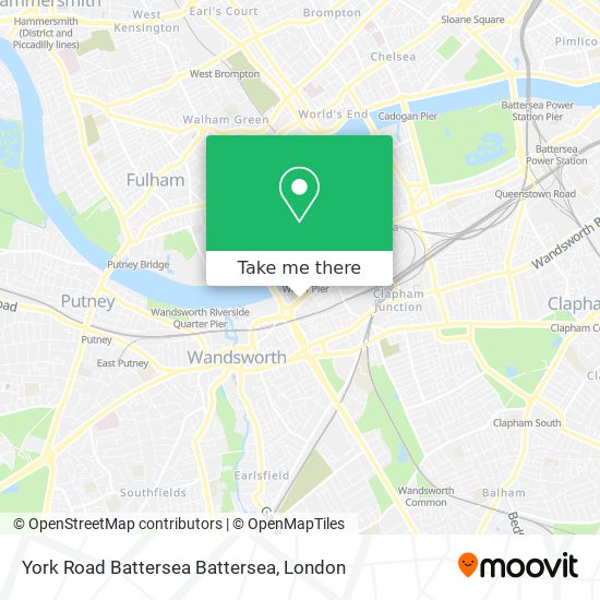 York Road Battersea Battersea map