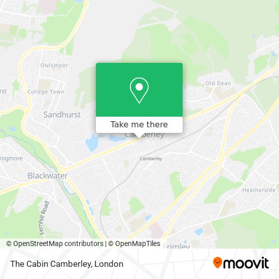 The Cabin Camberley map