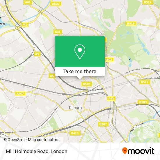 Mill Holmdale Road map