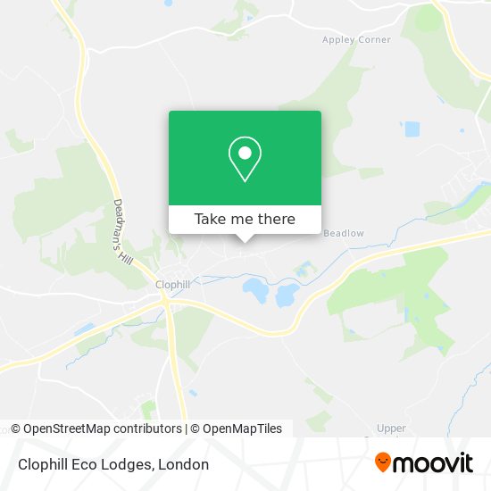 Clophill Eco Lodges map