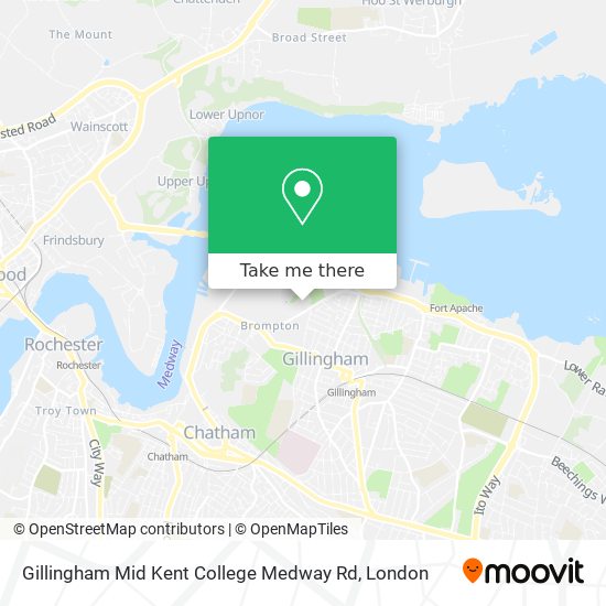 Gillingham Mid Kent College Medway Rd map